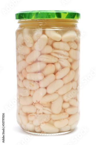 Photo: white beans jar white beans jar