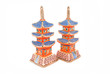 Japanese porcelain pagoda figurines