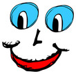 Smiley - nach links schauend...