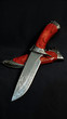 knife and sheath on a black background