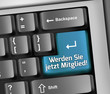Keyboard Illustration "Werden Sie jetzt Mitglied!"