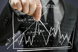 Concept of business success on virtual screen