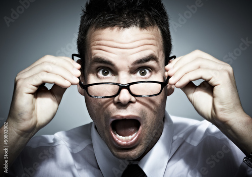 Photo: Surprised business man. Surprised business man.