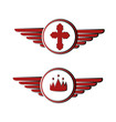 Vector: Cross and crown symbols vector Cross and crown symbols vector