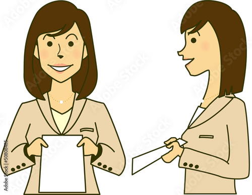 Illustration: 契約 女性 契約 女性