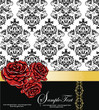 romantic floral background with vintage roses