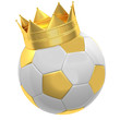 Soccer ball with crown