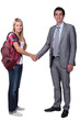 Man and woman holding hands