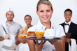 A restaurant staff.