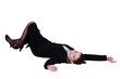 Businesswoman laying on the floor