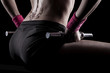 gymnast doing weights