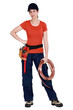 Plumber with copper pipe
