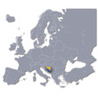 Europakarte Bosnien-Herzegowina