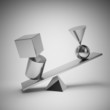 Illustration: Abstract shapes from metal Abstract shapes from metal