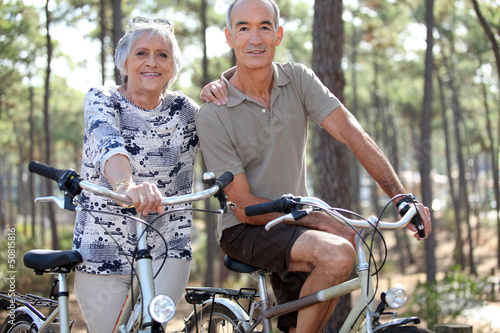 Photo: Couple biking Couple biking