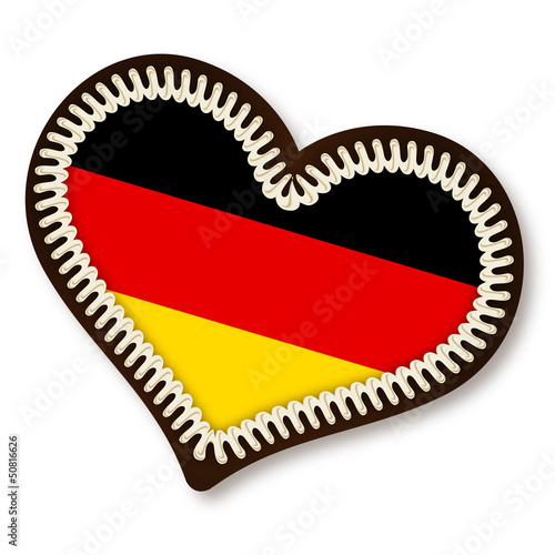 Illustration: Lebkuchenherz Deutschland Lebkuchenherz Deutschland