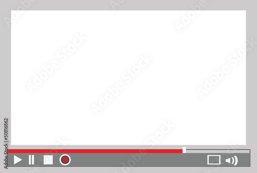 Vector: video player menu video player menu