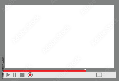 Vector: video player menu video player menu