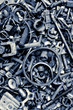 assorted old screws background