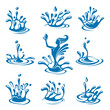 set of abstract waters icons