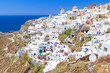 White architecture of Oia village on Santorini island, Greece