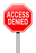 Access denied concept.