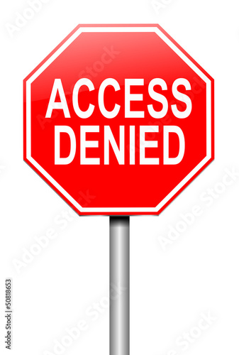 Illustration: Access denied concept. Access denied concept.