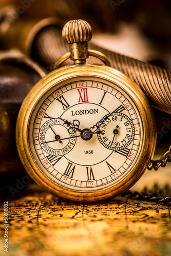 Photo: Antique pocket watch. Antique pocket watch.