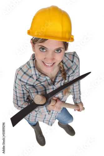 Photo: Young female laborer Young female laborer