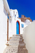 White architecture of Oia village on Santorini island, Greece