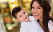 Happy mother with her son
