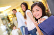 family shopping at the mall