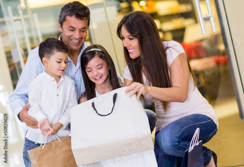 Photo: Happy family at the mall Happy family at the mall