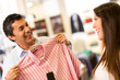 couple buying clothes