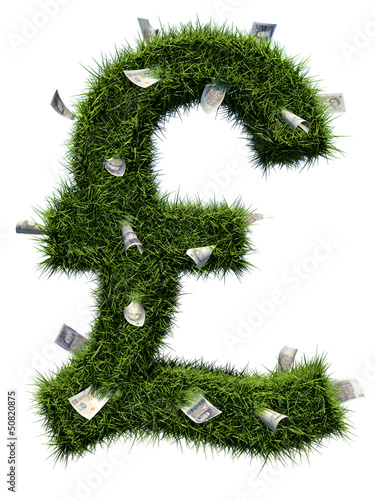 Illustration: 3D british pound shape 3D british pound shape