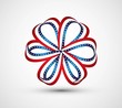 4th July  badge ribbon of American independence day