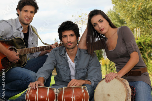 Photo: Band with drums Band with drums