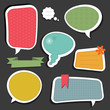 Scrapbook speech bubbles text box
