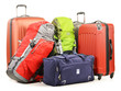Luggage consisting of large suitcases rucksacks and travel bag