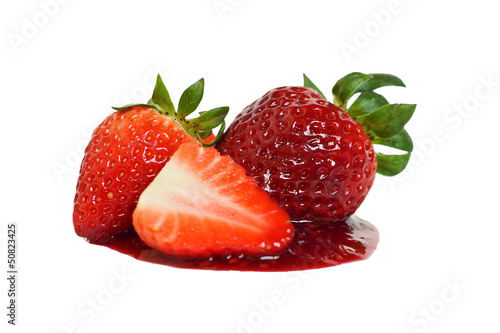 Photo: Erdbeeren mit Soße Erdbeeren mit Soße