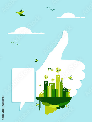 Vector: Go green like concept Go green like concept