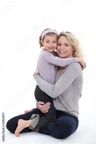 Photo: Mother and daughter in studio Mother and daughter in studio