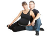Portrait of a happy young pregnant woman with her husband
