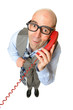 Verliebter Nerd am Telefon