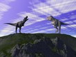 hill grey and green and dinosaur