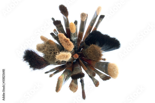 Photo: stack of different paintbrushes stack of different paintbrushes