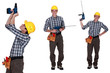 Handyman standing with power drill