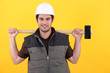 young craftsman smiling