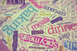food text collage