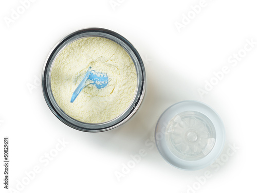Photo: Powdered milk dairy food for baby. Powdered milk dairy food for baby.